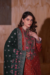 Aayra Stitched Winter Collection'2025-AY1145 - Autumn Ember 3Pc