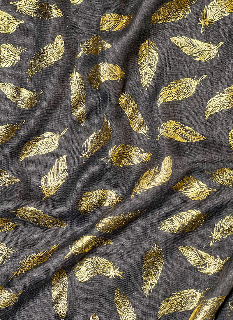 Hijab Ul Hareem Gold Feather Hijab