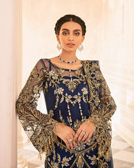 Mirabella By Gulaal Unstitched 3 Piece Eid Suit-Oriana Embroidered Net 4-Piece Suit MG-04