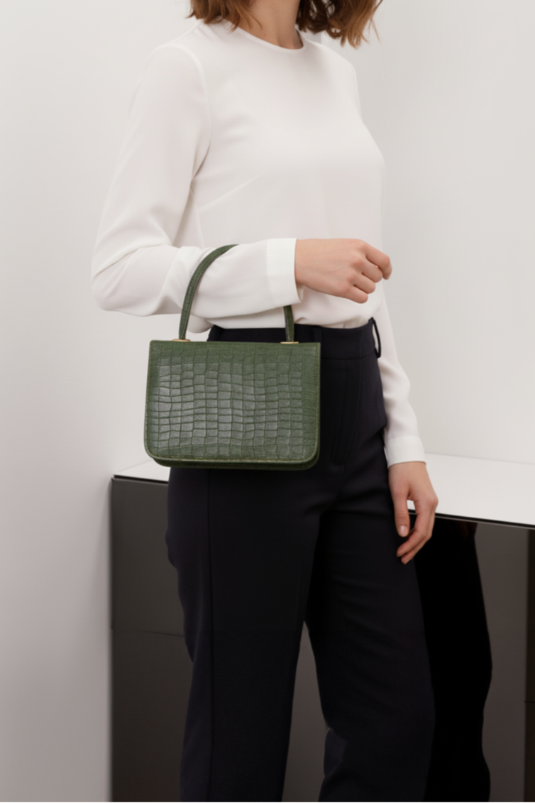 Crodocile Pattern Top Handle Handbags 2026