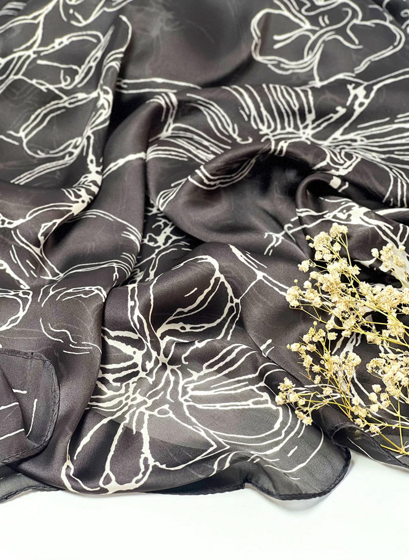 Hijab Ul Hareem Printed Hijabs-White