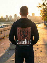 Urban Cut Cracked Art Hoodie | Double Layer Cotton