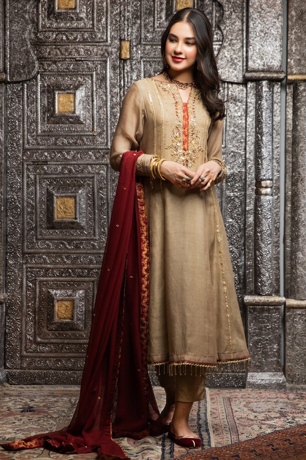 Zaaviay Stitched Eid Edit Jhoom (Three Piece)