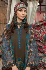 Maria B M Prints Unstitched 3 Piece Lawn Eid Suit-MPT-1804-B