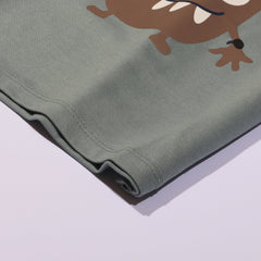 Kjunction Boys Half Sleeves-Printed T-Shirt (Monster-Squad)