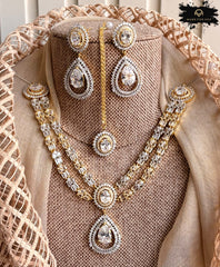 Made For Her-Avara AD Zircon Necklace Set - KDV1007