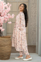 Mahroo Stitched 2 Piece Maxi Summer Collection'2025-T-FRK-005