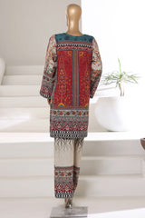 Sada Bahar Stitched Co Ords Printed Khaddar Suit-PR-40-Maroon
