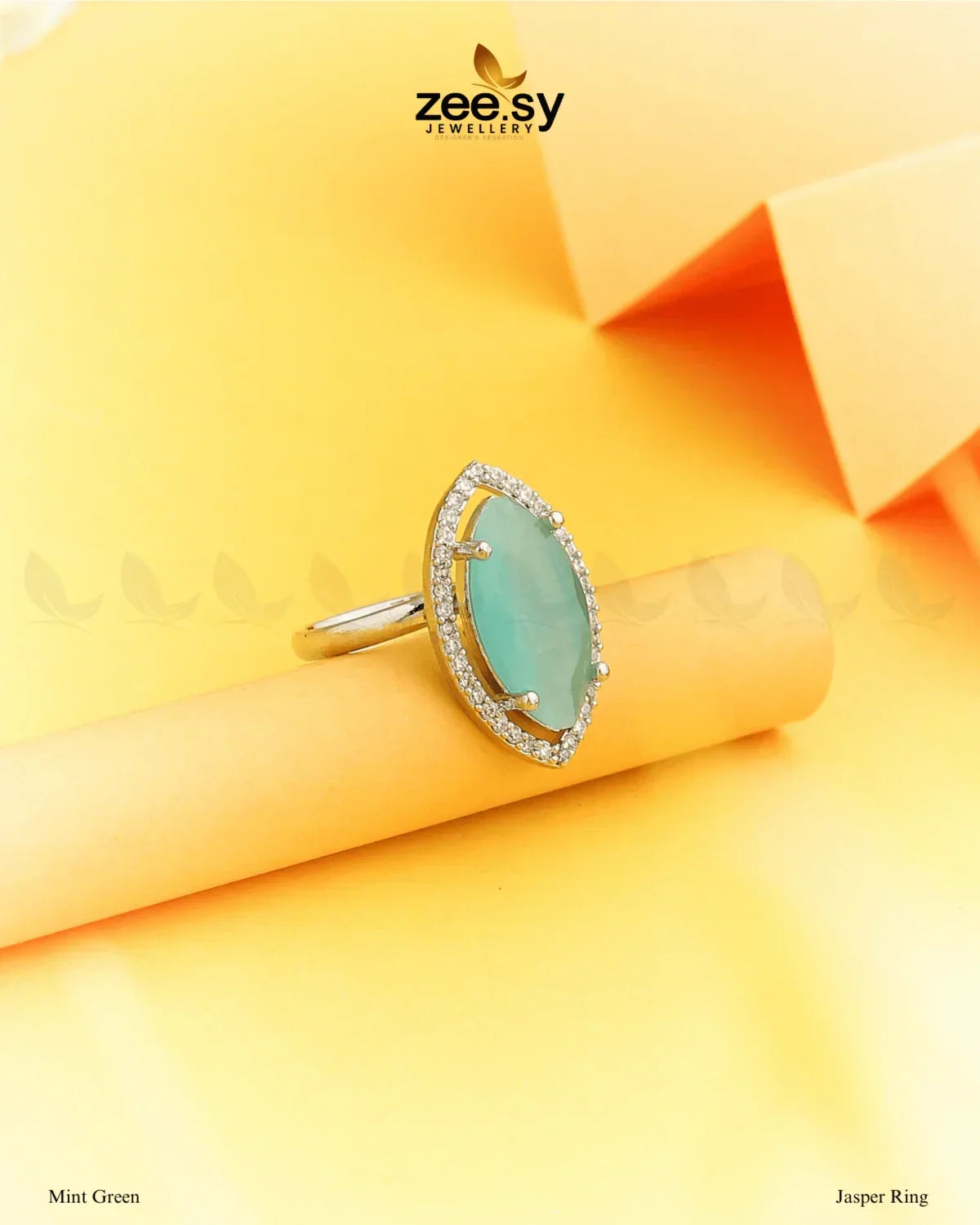 Jasper Ring Mint Green - Zeesy Jewellery