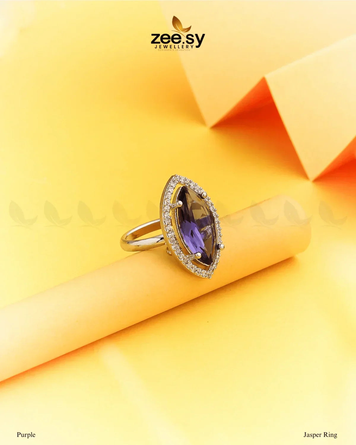 Jasper Ring Purple - Zeesy Jewellery