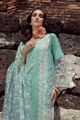 Gulmina Unstitched 3 Piece Luxury Lawn Vol-02 Suit-Peridot Mist