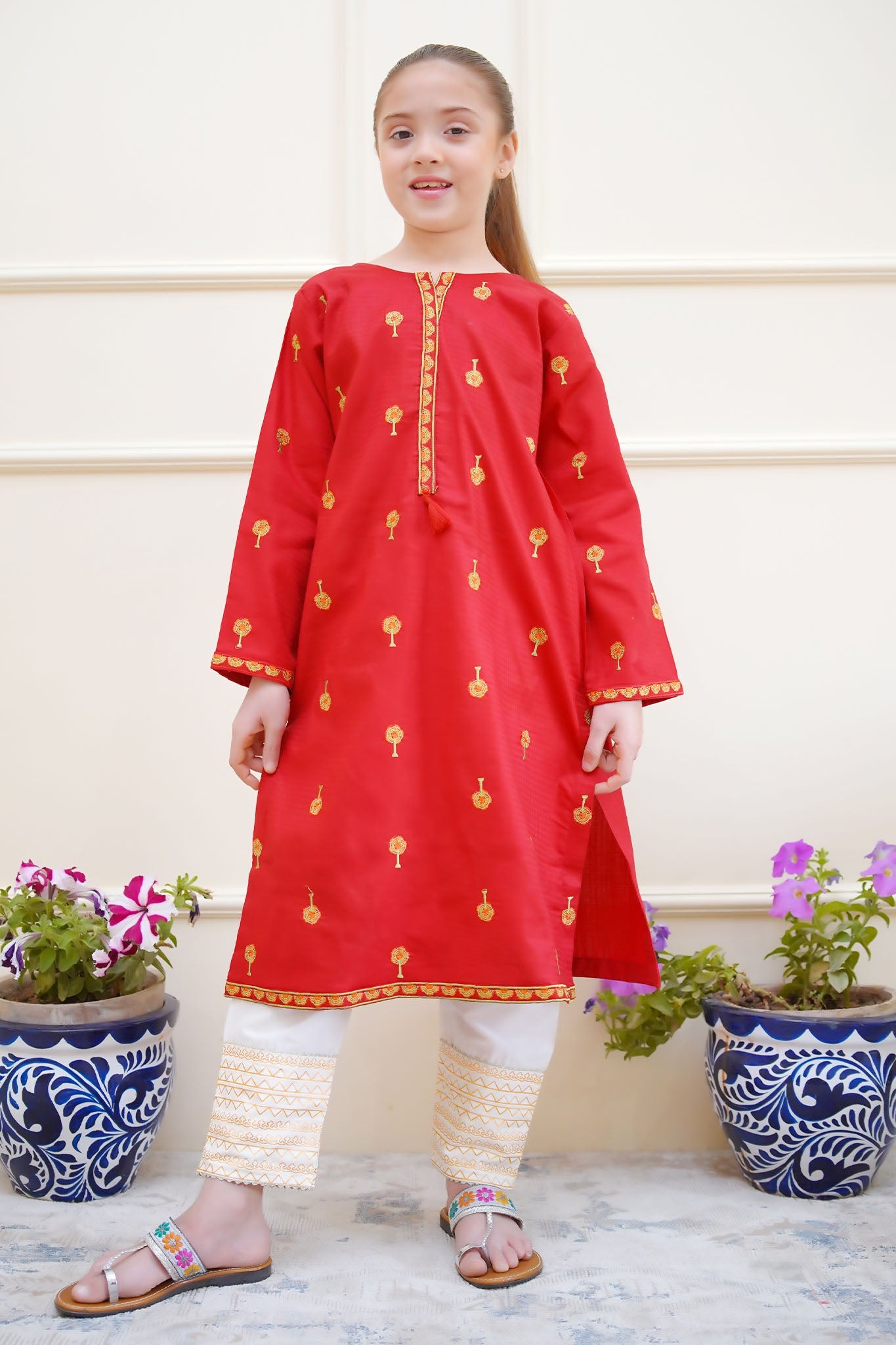 Rang e Eid Shanzey Stitched Jacquard Kurti Collection'2025-SHK-4211