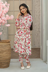 Mahroo Stitched 2 Piece Maxi Summer Collection'2025-T-FRK-004