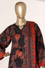 Sada Bahar Stitched 3 Piece Printed Lawn Vol-02 Suit-PR-4494-BLACK