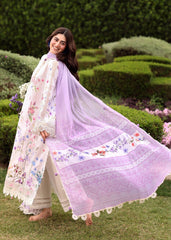 Sardinia Unstitched 3 Piece Emb Lawn Eid Suit-Lavender Clouds
