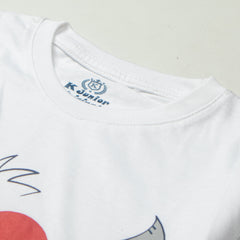 Kjunction Boys Half Sleeves-Printed T-Shirt (Hungry)