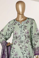 Sada Bahar Stitched 3 Piece Printed Lawn Vol-02 Suit-PR-4514-GREEN