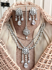 Made For Her-Elarique Zircon Necklace Set - KFS1049