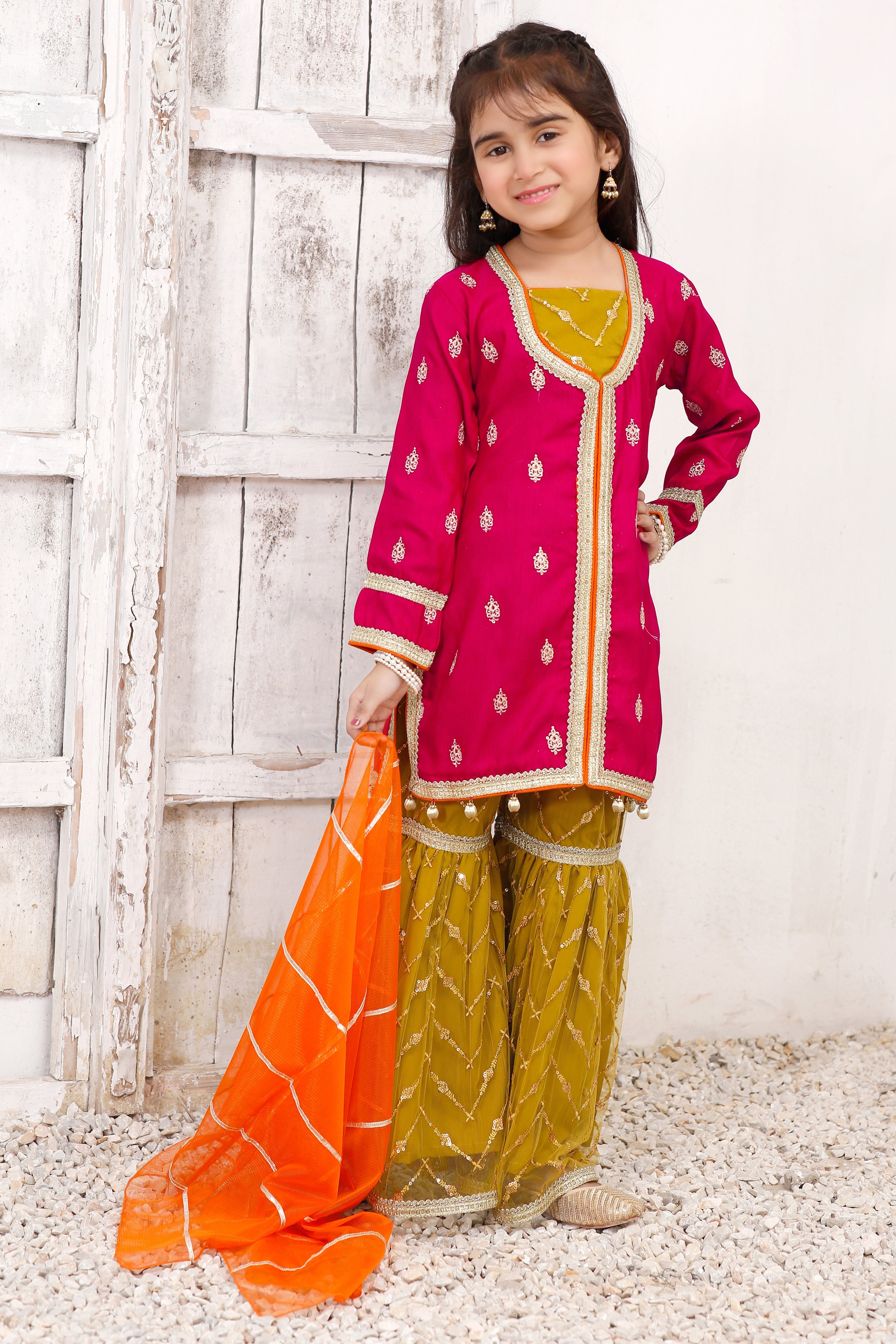 Modest Stitched 3 Piece Rawsilk Suit-Mushq