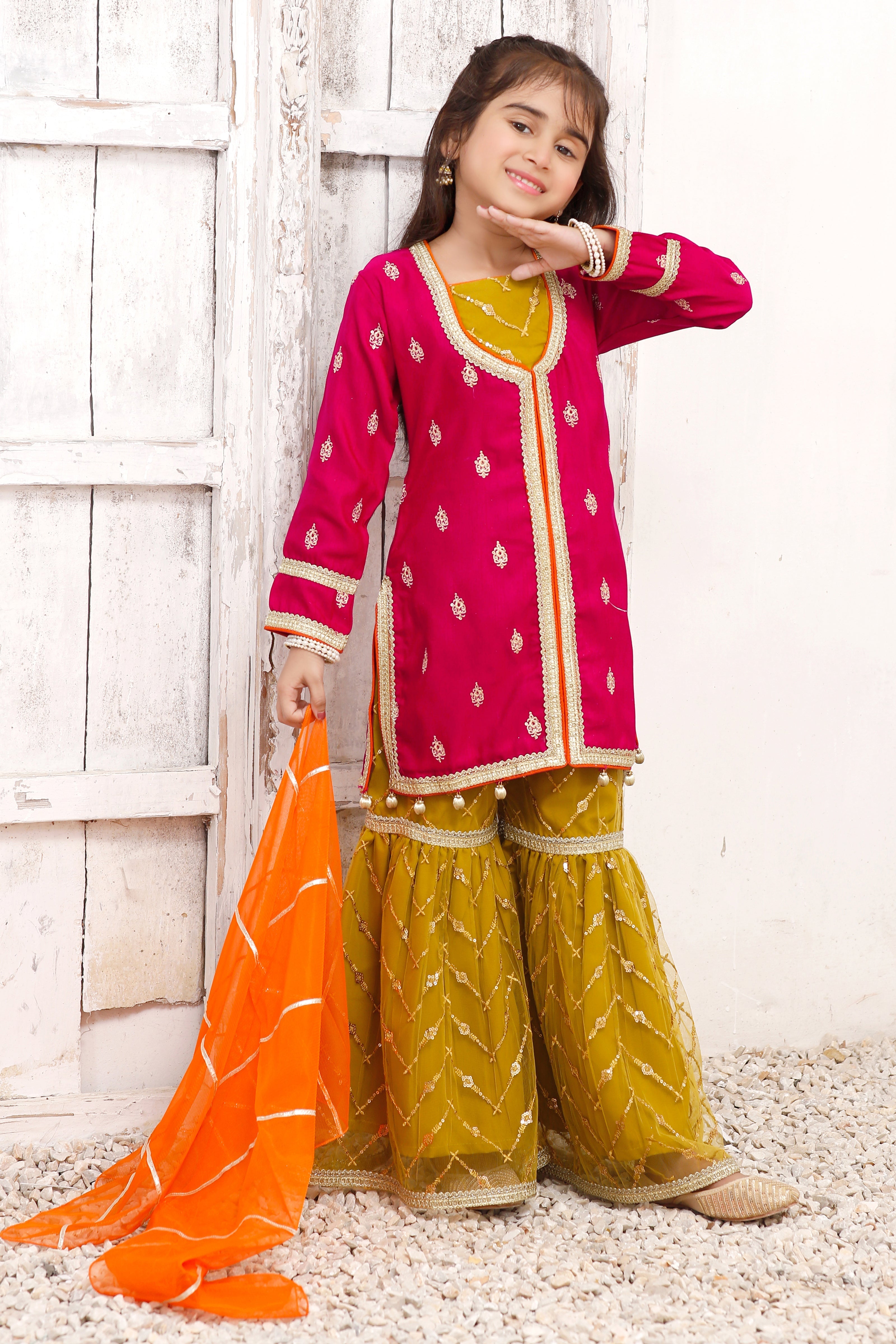 Modest Stitched 3 Piece Rawsilk Suit-Mushq