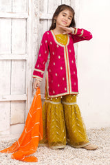 Modest Stitched 3 Piece Rawsilk Suit-Mushq