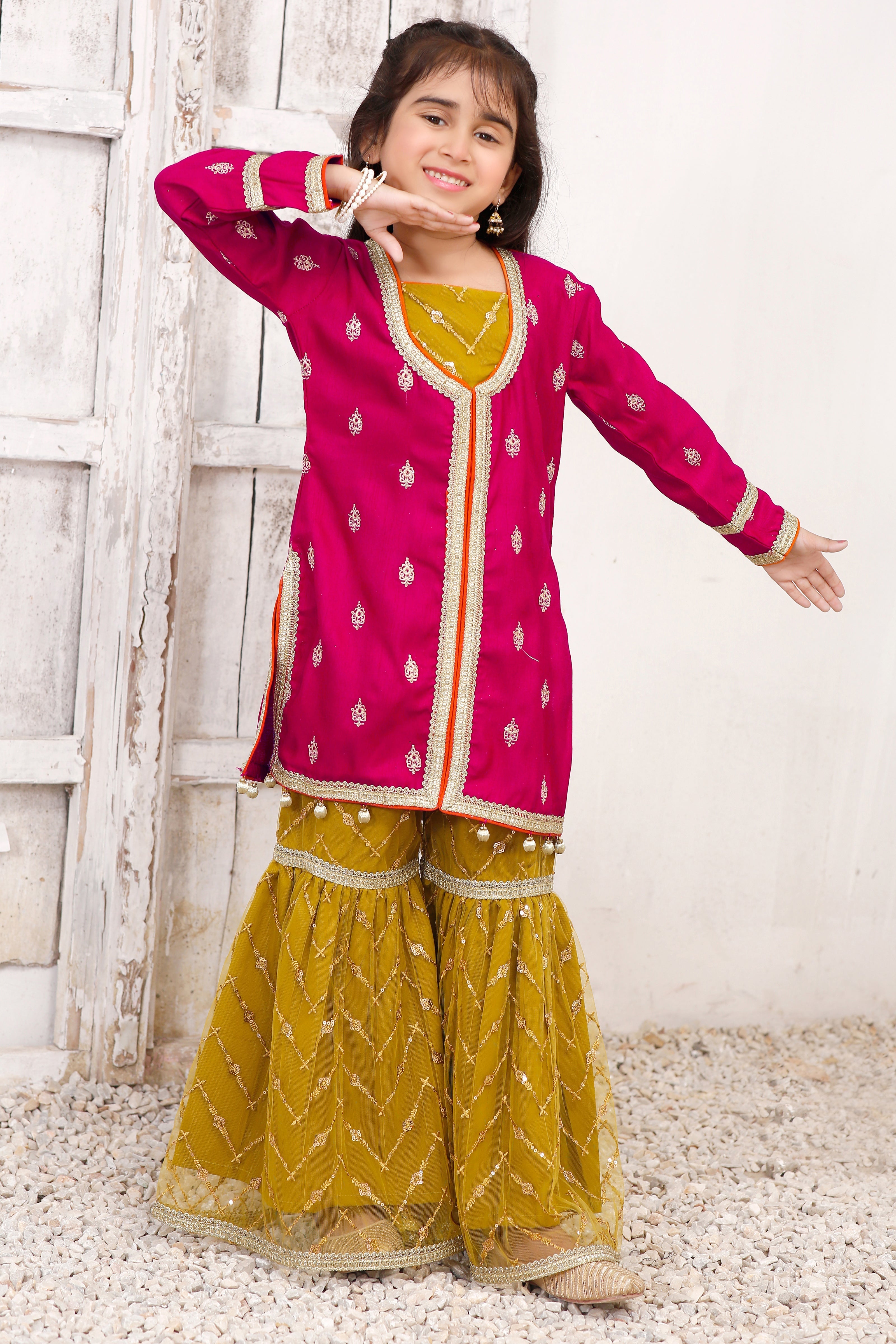 Modest Stitched 3 Piece Rawsilk Suit-Mushq