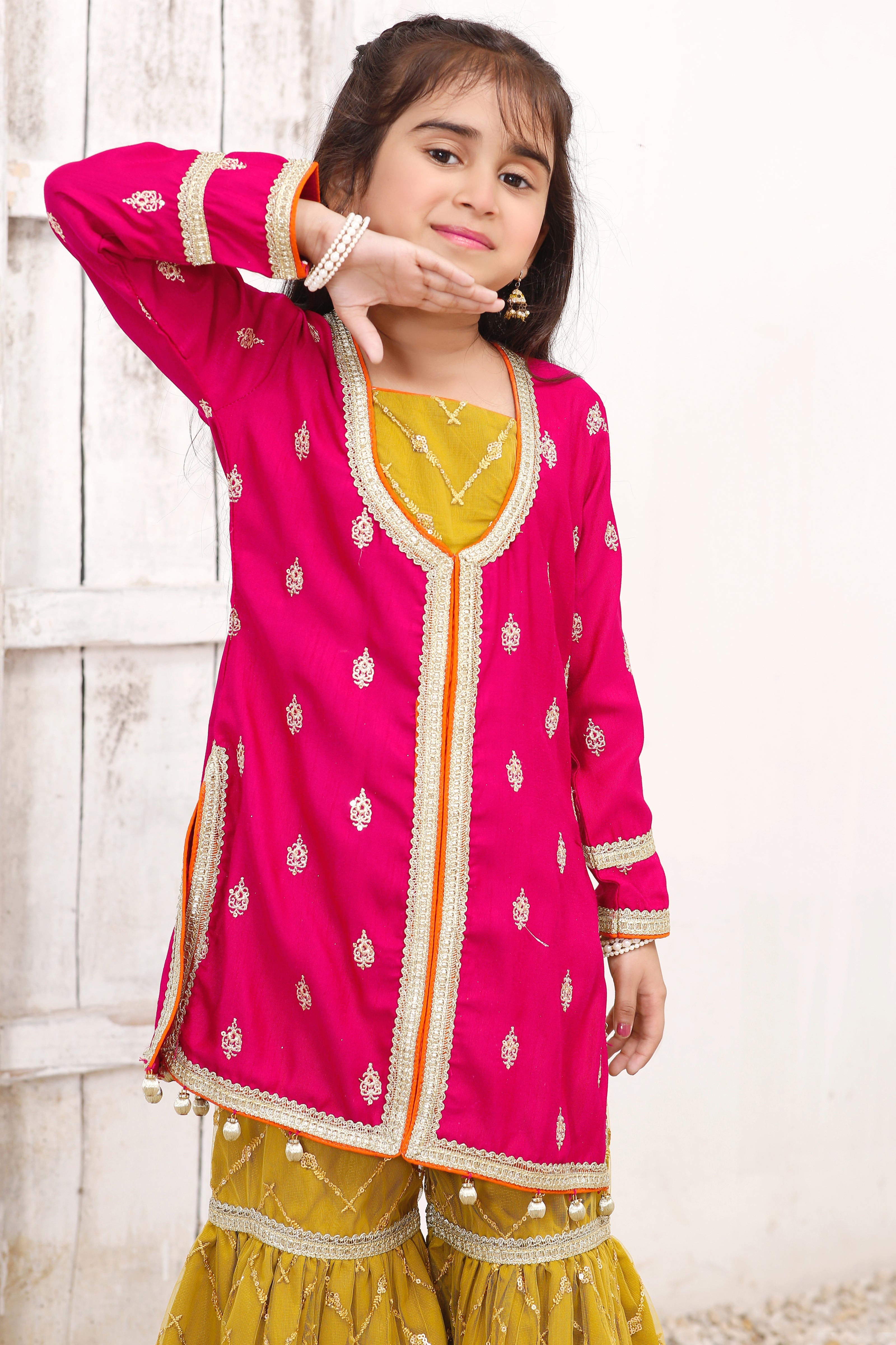 Modest Stitched 3 Piece Rawsilk Suit-Mushq
