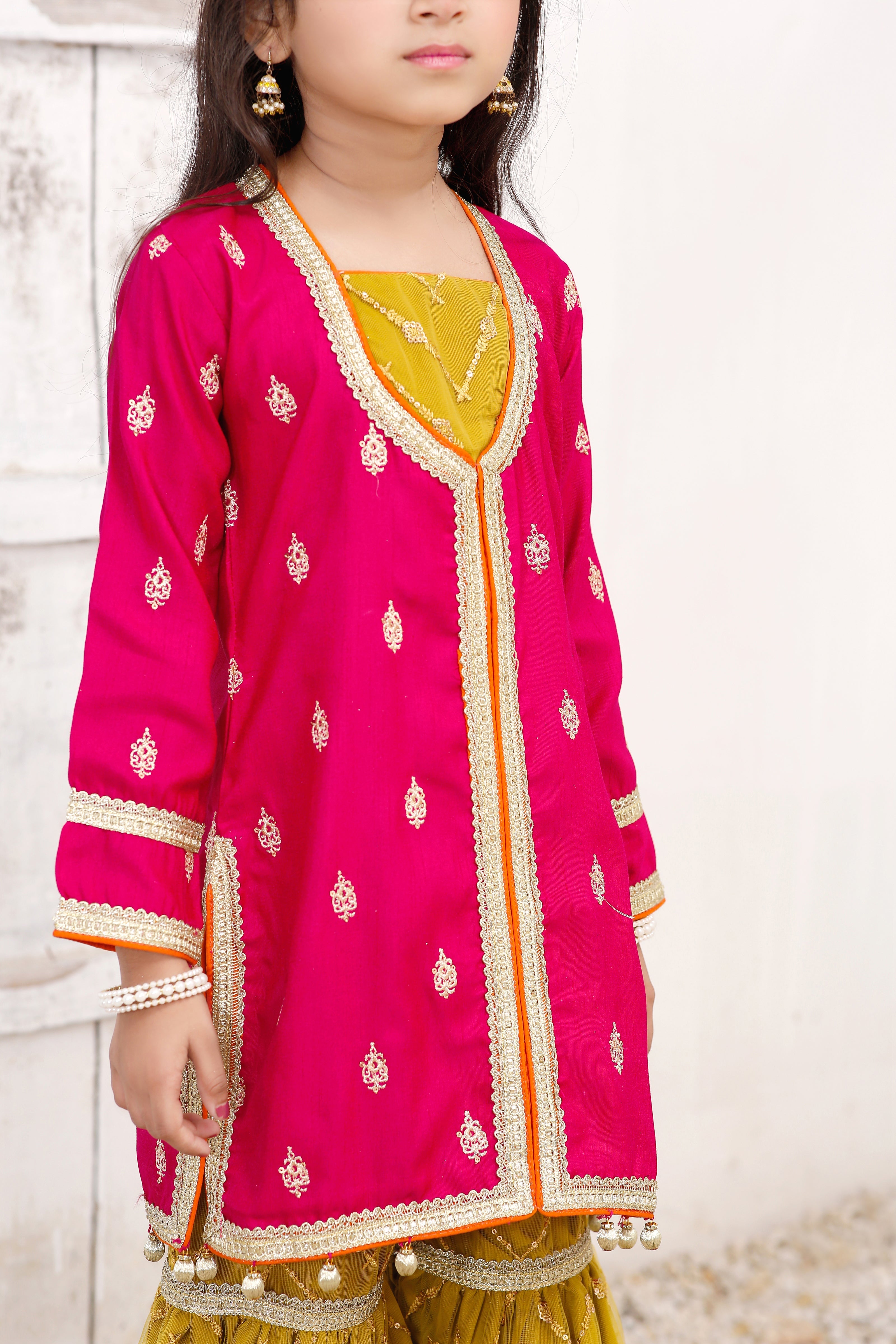 Modest Stitched 3 Piece Rawsilk Suit-Mushq