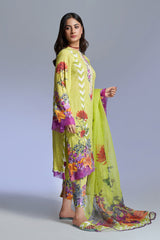 The Affordables By Mariam Malik Unstitched 3 Piece Digital Printed Lawn Collection'2025-Floral Green