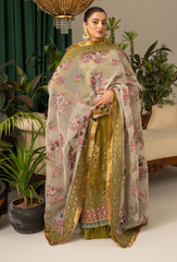 House Of Chiffon By Humdum Unstitched 3 Piece Luxury Formals Collection'2025-D01