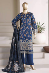 Amyrah By Sada Bahar Stitched 3 Piece Festive Emb Lawn Vol-02 Suit-EMB-4845 BLUE