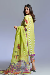 The Affordables By Mariam Malik Unstitched 3 Piece Digital Printed Lawn Collection'2025-Floral Green