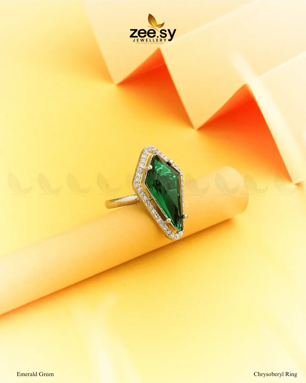 Chrysoberyl Ring Emerald Green - Zeesy Jewellery