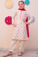 Shanzey Girls Stitched 3 Piece Printed Cambric Pret Suit-SHK-4901