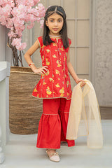 Mahroo 3 Piece Suit Table Print Cotton Lawn Festive wear K-TP-020