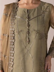 AURAPRET By Zebtan Stitched 3 Piece Luxury Formals Collection'2026-Aurapret-01 | 3 Piece Embroidered Organza Suit