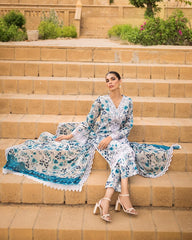 Zainab Chottani Unstitched 3 Piece Eid Luxury Lawn Collection'2023-ZC-04-A