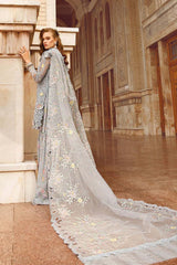 Voyage A Luxe by Maria B Unstitched 3 Piece Luxury Eid Lawn Suit-MVL-04-B