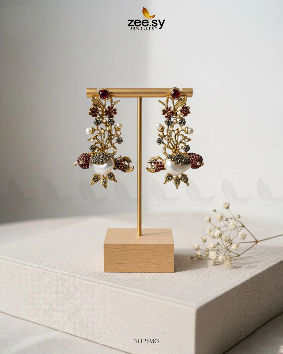Traditional Turkish Heritage Stone Earrings - Zeesy Jewellery
