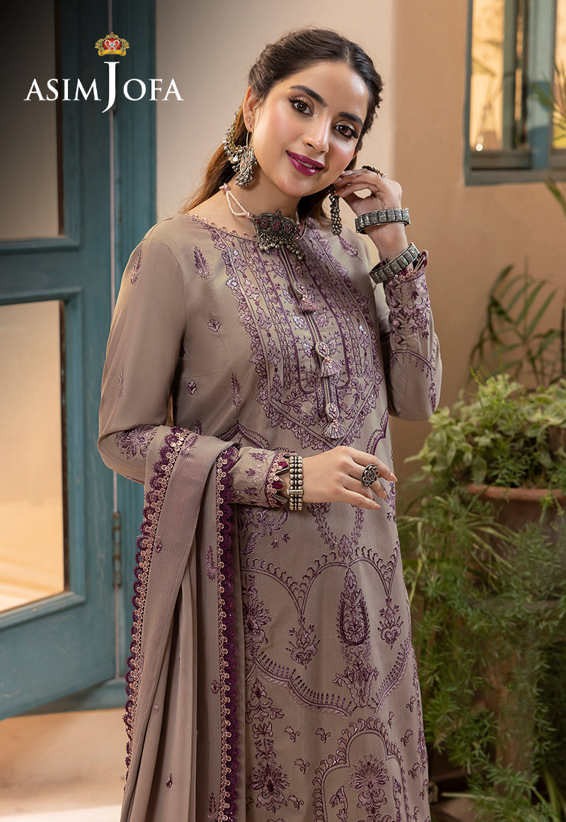 Asim Jofa Designers Limited Edition Ajswd-23 Embroidered Stitched 3 Pcs