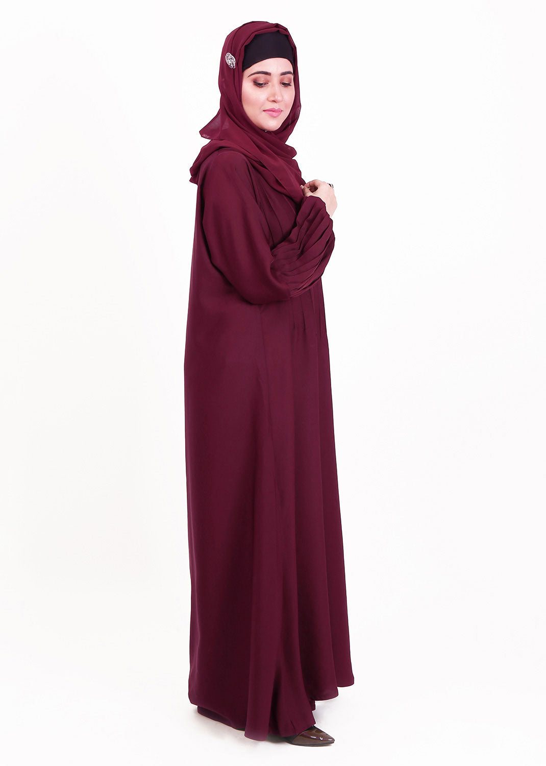 Abaya.Pk Arfaana'h Maroon Abaya