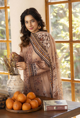 Zarwisha By Humdum Unstitched 3 Piece Digital Printed Emb Lawn Collection'2025-D-08