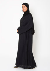 Abaya.Pk Black Basic Front-Open Abaya
