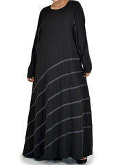 Hijab Ul Hareem Stripes Style Designer Abaya 0120-R-124