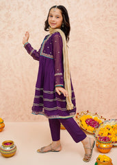 Eid Ka Andaaz By Modest Stitched 3 Piece Formals Collection'2025-9075-Purple