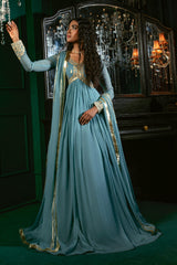 Haniumaimaz Stitched Formals Suit-Aasmani