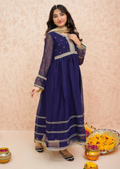 Eid Ka Andaaz By Modest Stitched 3 Piece Formals Collection'2025-9075-Blue