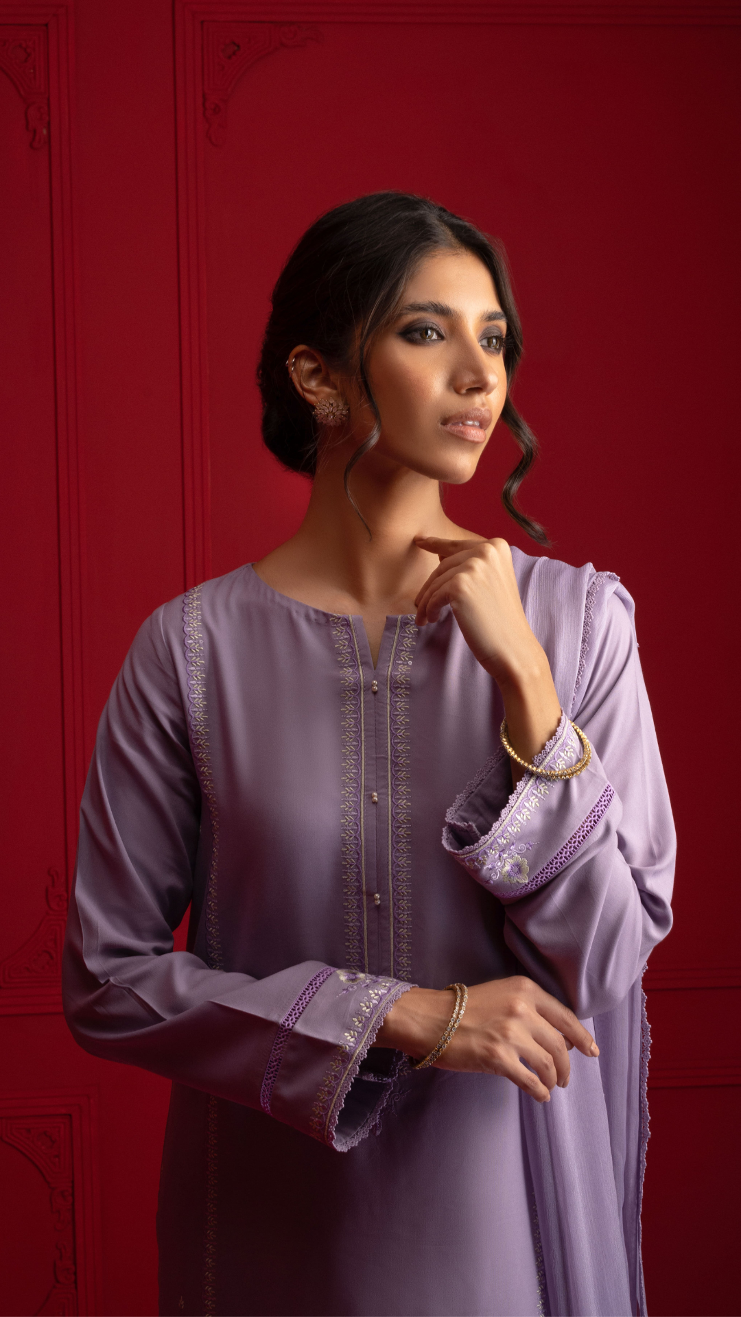 Signature By Najia Zia Stitched 2 Piece Winter Collection'2025-Lavender