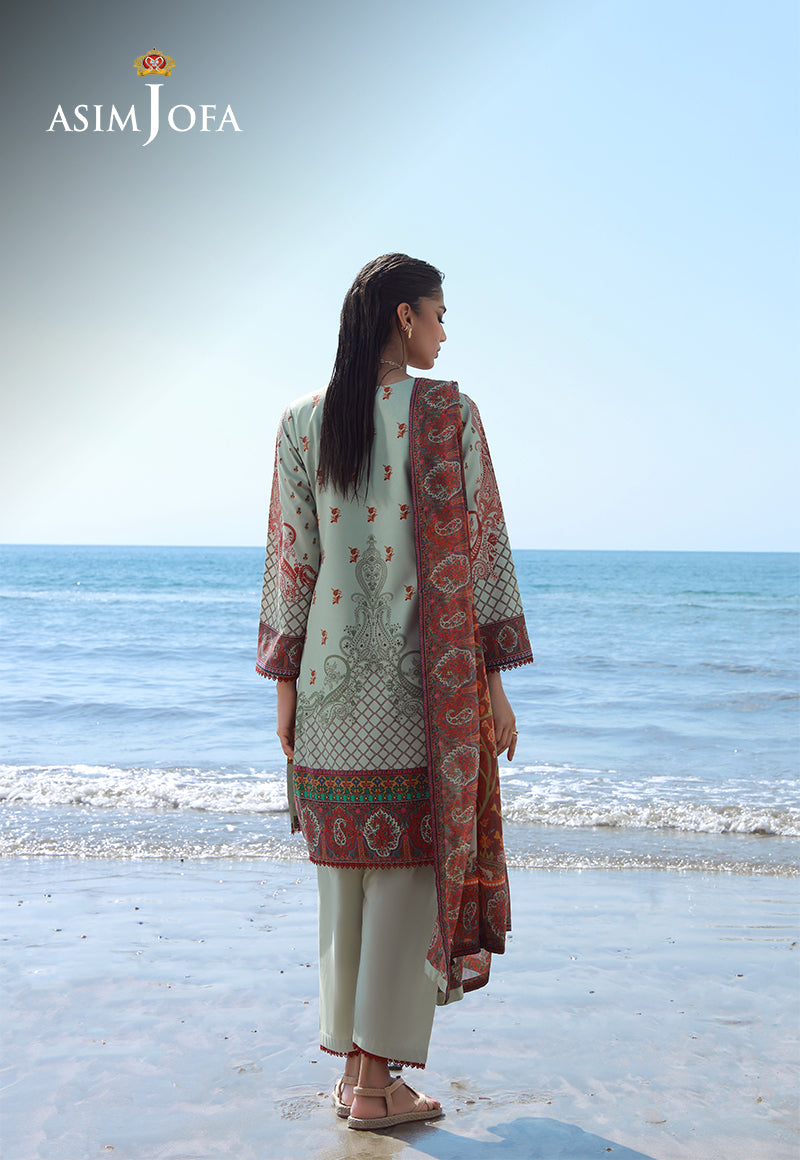 Asim Jofa Essential Pret Drop 8 Ajpb-170 Printed Arabic Lawn 3Pcs