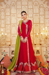 Kalidaar Frocks By Asma & Sidra Stitched Formals Suit-Raspberry